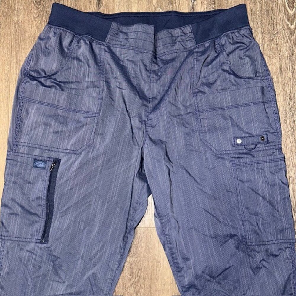 Pewter Dickies Scrubs Advance Unisex V Neck 3 Pocket Top DK695 Pants DK165 Sz XL - Picture 6 of 8